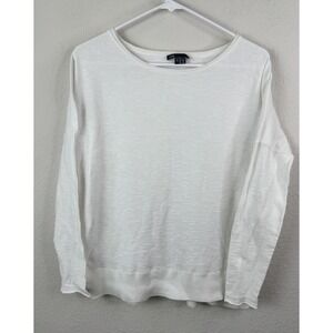 Vince Women's‎ Long Sleeve Knit Top Sz S 100% Cotton Crew Neck Layers Minimalist